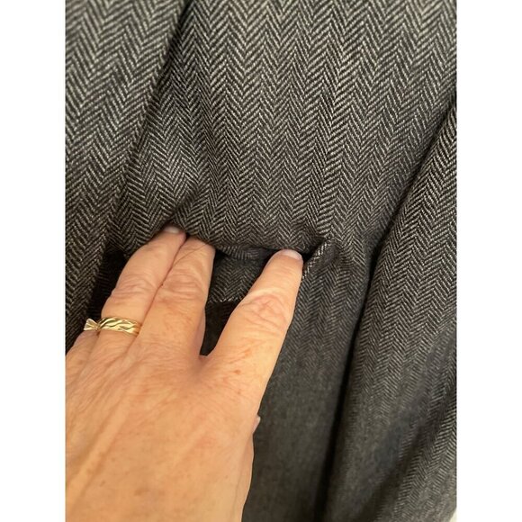 Mens Herringbone Blazer Jacket 52T 100% Wool Gray - Picture 6 of 16